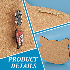 Wall Mounted Brooch Jewelry Display Cork Tray&nbsp;AJEW-WH0016-26A