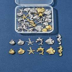 36Pcs 12 Styles Ocean 304 Stainless Steel Pendants&nbsp;STAS-FS0001-95