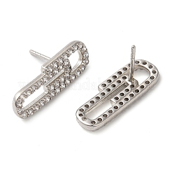 Rack Plating Brass Stud Earrings&nbsp;EJEW-C102-31P