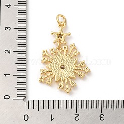 Rack Plating Brass Micro Pave Cubic Zirconia Pendants&nbsp;KK-A190-07G