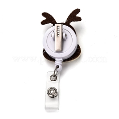 Christmas Reindeer/Stag/Deer Felt & ABS Plastic Badge Reel&nbsp;AJEW-I053-09