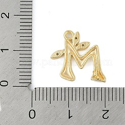 Brass Crystal Rhinestone Letter Links Connector Charms&nbsp;KK-S395-06G-M