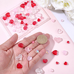100Pcs 5 Styles Transparent Glass Beads&nbsp;GLAA-SC0003-14