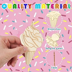 80Pcs 8 Styles Unfinished Wood Cabochons&nbsp;WOOD-CJ0001-75