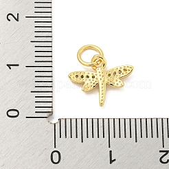 Rack Plating Brass Micro Pave Clear Cubic Zirconia Pendants&nbsp;KK-B093-10A-G