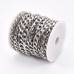 Tarnish Resistant 304 Stainless Steel Cuban Link Chains&nbsp;CHS-E013-17C