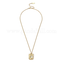 201 Stainless Steel Pendant Necklaces&nbsp;NJEW-D055-03G