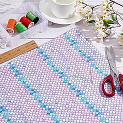 Fish Scale Pattern Polyester-Cotton Fabric&nbsp;DIY-WH0430-114C