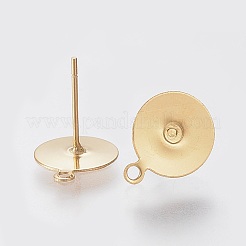 Ion Plating(IP) 304 Stainless Steel Stud Earring Findings&nbsp;STAS-K184-04-02G