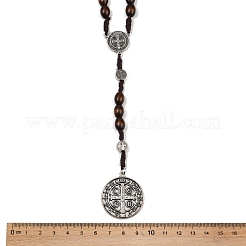 Wood Rosary Bead Necklaces&nbsp;FS-WG6BD27-03