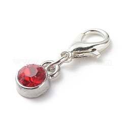 Alloy Rhinestones Birthstone Pendant Decorations&nbsp;HJEW-JM00743