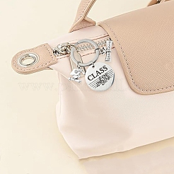 Flat Round Alloy Keychain&nbsp;KEYC-YW00090-01