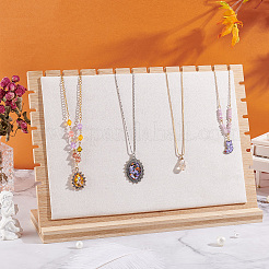 Detachable Bamboo Slant Back Necklace Display Stands&nbsp;NDIS-WH0001-17