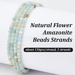 2 Strands Natural Flower Amazonite Beads Strands&nbsp;G-OC0005-63