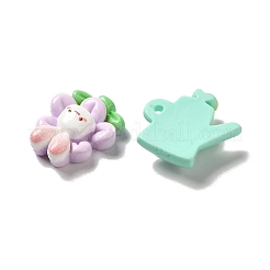 Cartoon Rabbit Theme Opaque Resin Decoden Cabochons&nbsp;X-RESI-R443-04