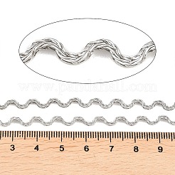 304 Stainless Steel Wavy Link Chains&nbsp;CHS-L034-09P