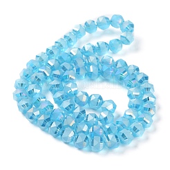 Electroplate Transparent Glass Beads Strands&nbsp;EGLA-I018-AB06