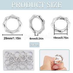 20Pcs Zinc Alloy Spring Gate Rings&nbsp;PALLOY-SP0001-11