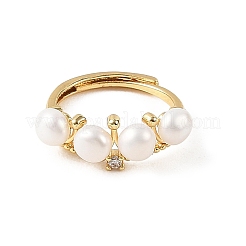 Natural Cultured Freshwater Pearl Finger Rings&nbsp;RJEW-JR01083