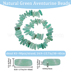 1 Strand Natural Green Aventurine Beads Strands&nbsp;G-BBC0001-22