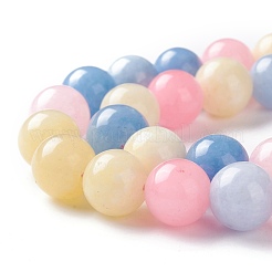 Natural White Jade Imitation Morganite Beads Strands&nbsp;G-I299-F14-10mm