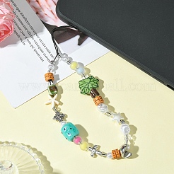 Acrylic & Resin & Porcelain & Synthetic Quartz Crystal Mobile Straps&nbsp;HJEW-FS00001