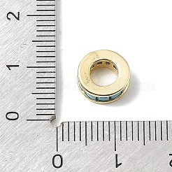 Brass Micro Pave Cubic Zirconia European Beads&nbsp;CU-CBA389D-05G-01