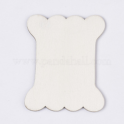 Undyed Unfinished Wooden Thread Winding Boards&nbsp;WOOD-T011-53B