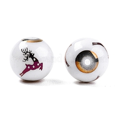 Christmas Opaque Glass Beads&nbsp;EGLA-R113-03G
