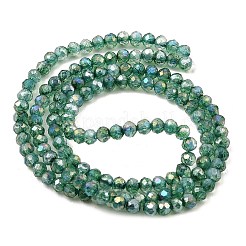 Spray Painted Imitation Jade Glass Beads Strands&nbsp;GLAA-P058-01A-05