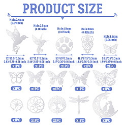 15Pcs 15 Styles Stainless Steel Connector Charms&nbsp;STAS-TA0002-88