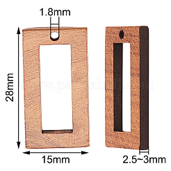20Pcs Walnut Wood Pendants&nbsp;WOOD-CJ0001-21