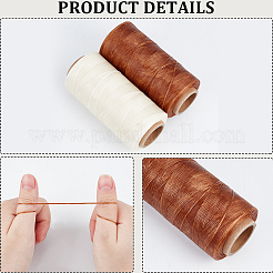 2 Rolls 2 Colors Flat Waxed Cotton Cord&nbsp;OCOR-CL0001-13