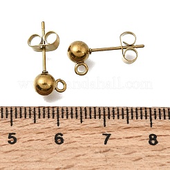 304 Stainless Steel Stud Earrings Findings&nbsp;STAS-L315-066A-G