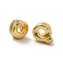 Rack Plating Brass Micro Pave Cubic Zirconia Beads&nbsp;KK-C010-20