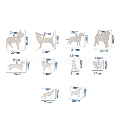 304 Stainless Steel Puppy Pendants&nbsp;STAS-CJ0001-128