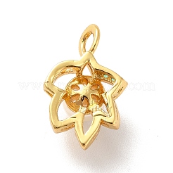 Rack Plating Brass Micro Pave Cubic Zirconia Pendants&nbsp;KK-I688-15G