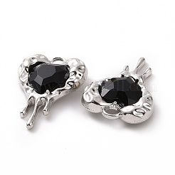 Rack Plating Alloy Glass Pendants&nbsp;X-FIND-I037-21P-03