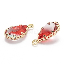 Two Tone Transparent Glass Pendants&nbsp;GLAA-F110-02A