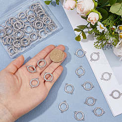 60Pcs Alloy Crystal Rhinestone Connector Charms&nbsp;FIND-HS0002-58P