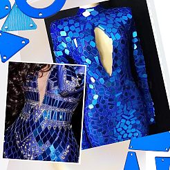 1Bag Sew on Mirror Rhinestones&nbsp;DIY-SC0022-66
