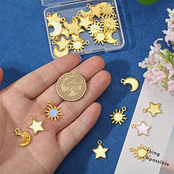 36Pcs 3 Styles Zinc Alloy Pendant Cabochon Settings For Enamel&nbsp;FIND-CA0011-25