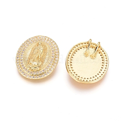 Brass Micro Pave Clear Cubic Zirconia Pendants&nbsp;ZIRC-G152-52G