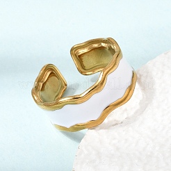 304 Stainless Steel Enamel Cuff Open Rings&nbsp;SA-CBA369F-06G