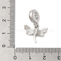 Rack Plating Alloy Rhinestone European Dangle Charms&nbsp;PALLOY-S189-27P