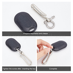 1Pc U-Shaped Brass Key Hook Shanckle Clasps&nbsp;KK-PH0009-54A