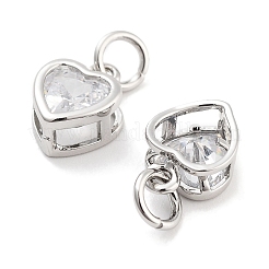 Brass Micro Pave Cubic Zirconia Pendants&nbsp;KK-P271-02P-B