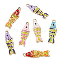 40Pcs 5 Colors Alloy Enamel Pendants&nbsp;ENAM-CJ0007-46