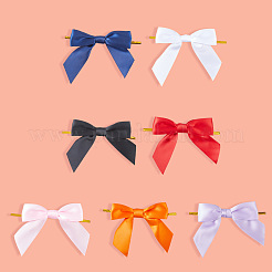 70Pcs 7 Colors Polyester Bowknot&nbsp;DIY-CP0011-47