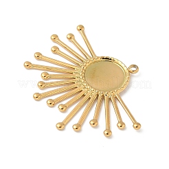 304 Stainless Steel Pendant Cabochon Settings&nbsp;STAS-L293-04G
